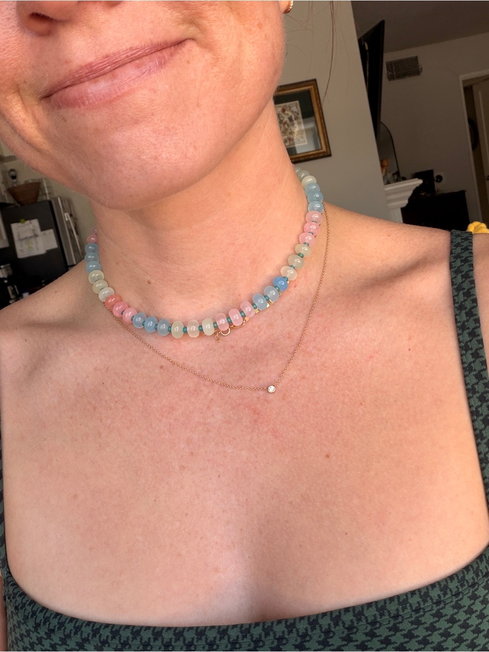 Pastel Beaded Choker Necklace - Multicolor
